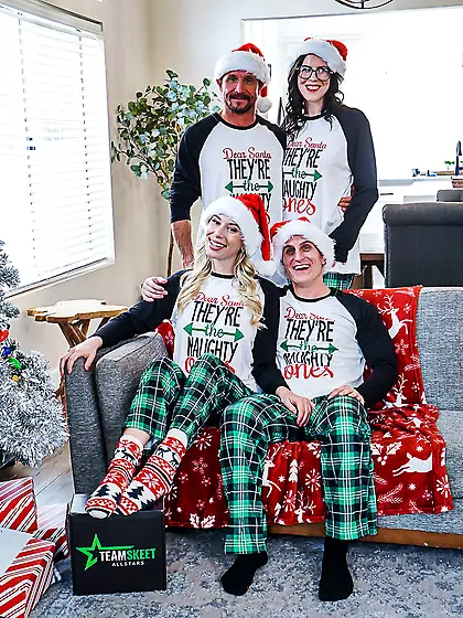 Amazing Christmas foursome XXX scene with Kay Lovely and Nikki Z