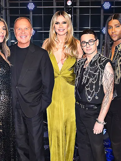 Heidi Klum in a yellow dress