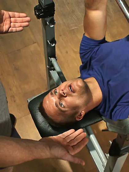 Guy enslaved gym taste