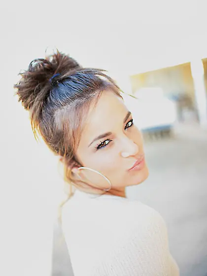 Nadia Allure in white panties shows her pussy and gives deep blo