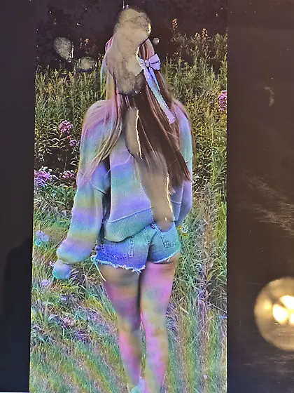 Play in the flowers while i jizz in your hair