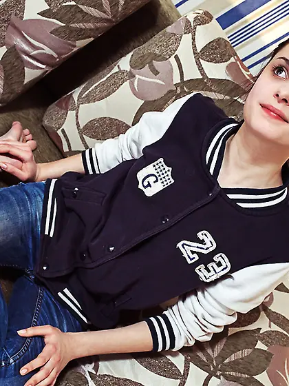 Young chick black jacket