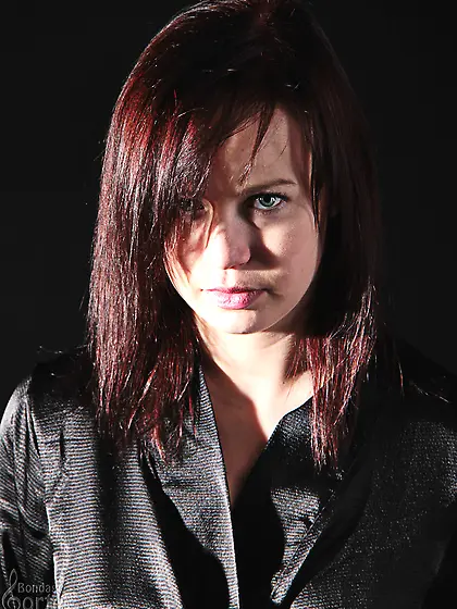 Sexy docile brunette lets