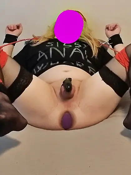 Sissy Anal Whore Tied Up