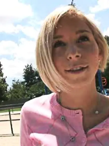 Cute blonde honey shows