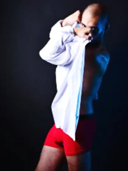 Brunette jason perform close