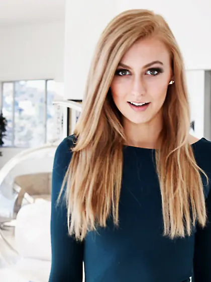 Horny blonde strips to take pics of her fat ass and juicy twat