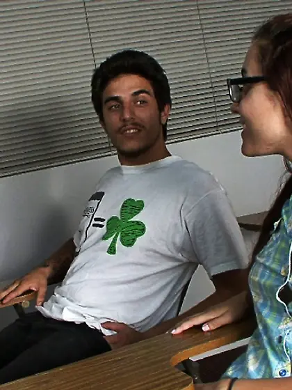 Curvy big-titted brunette babe