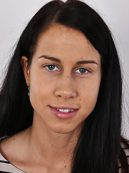 Black hair slim damsel