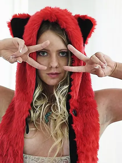 Kinky cat girl acts cutesy and gets brutally fucked on her bed