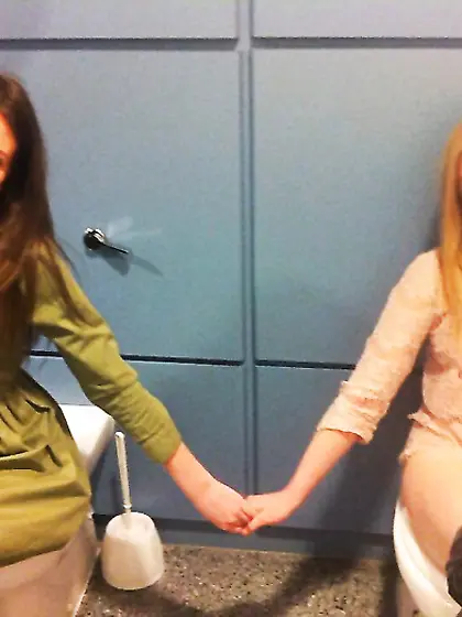 Toilet and pee girls