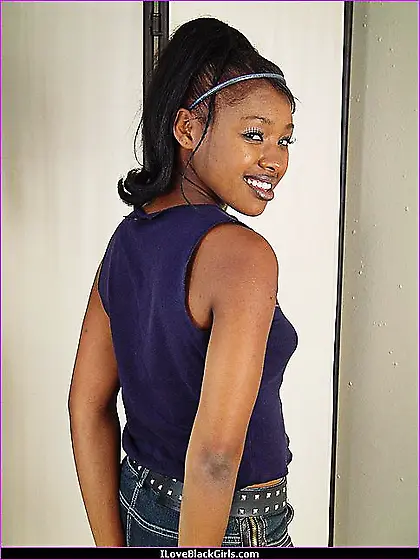 Petite ebony teen sucking cock and get a facial