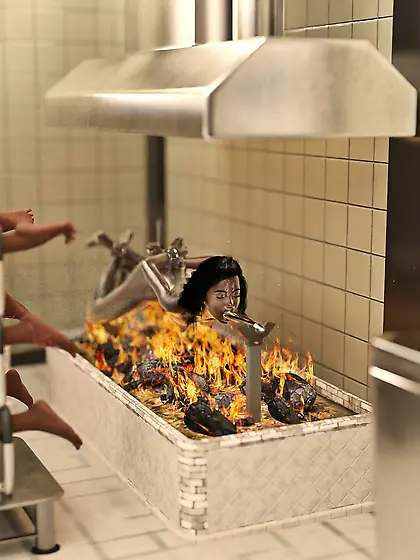 Dead Girl Impaled,  Spitroast,  Cannibal,  Meatgirl