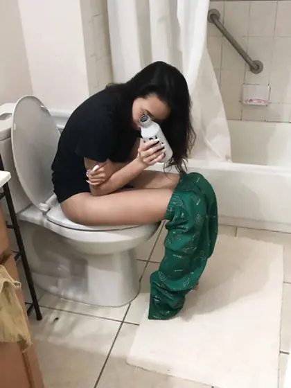 Toilet and pee girls