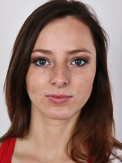 Slim sexy young brunette