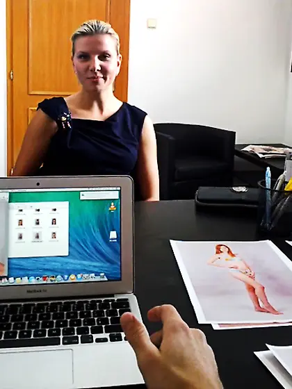 Brunette babe lace thong