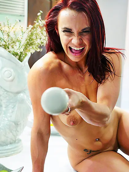 Petite redhead wants to use a toy to keep herself as wet as poss