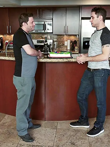 Red-headed military girl enjoys