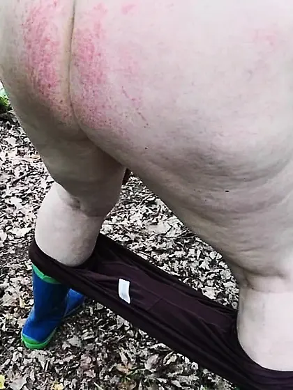 Peeing in rubber boots