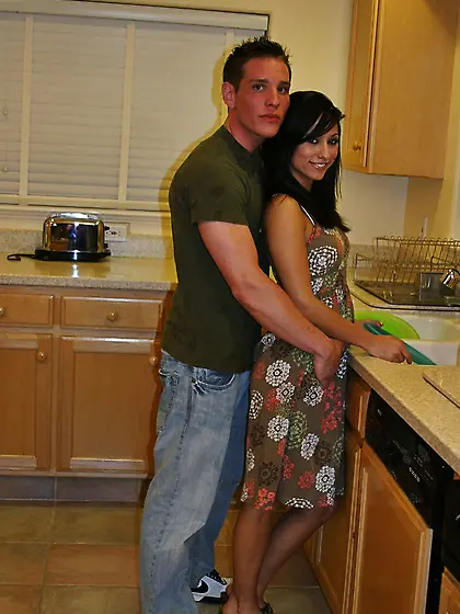 Brunette hottie enjoys pussy-licking and intense sex with her mu