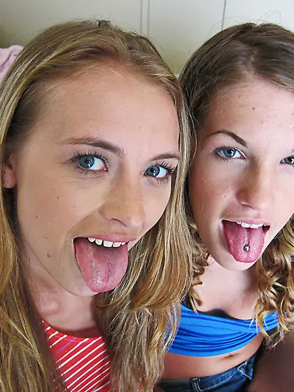 Stunning hot horny teen lesbians