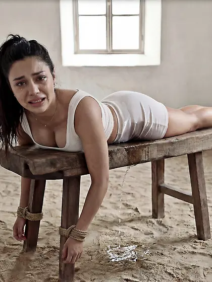 dolcett, tied, self wetting, urination, fear