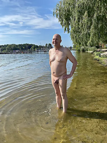 Naked at Wannsee FKK Beach In Berlin