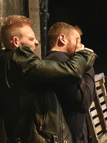 Gay guy tied suspended