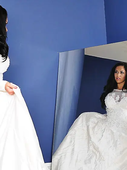 Petite lesbian bride