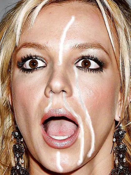 Britney Jizz-Shotguns Fake Facial Cumshot but pretty excellent.