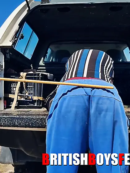 a series of slaps on the hood and back of the car