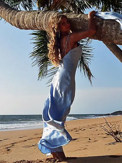 Straight green eyes girl