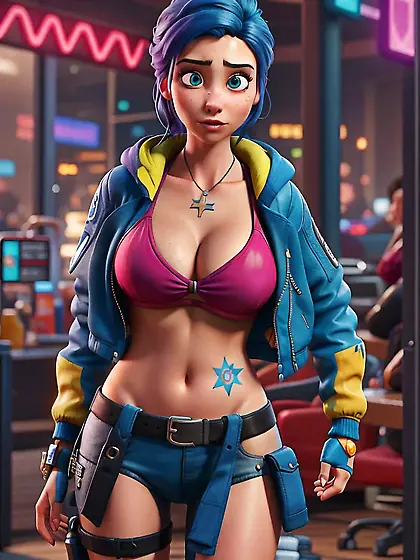 cartoon cyberpunk women