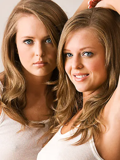 Lovely sexy twin damsels