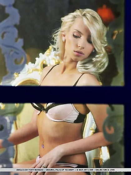 The softcore session in which hot blonde Adele B is showing her