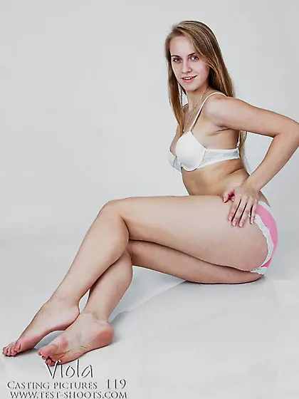 Viola young 21yo coed first time nude in casting