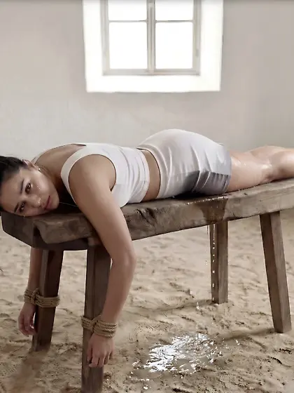 dolcett, tied, latina, self wetting, urination, pe