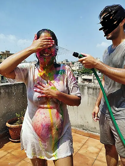 Desi milf Holi 2023