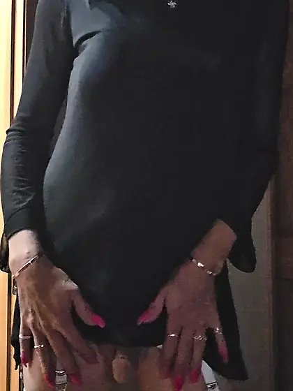 Garter and stocking bitch bottomless exposed clity