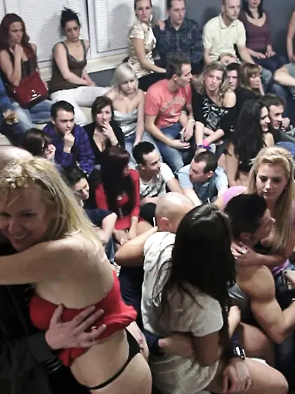 Guests enjoy alcohol snacks