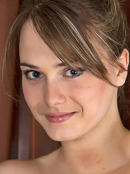 Slender white stockings