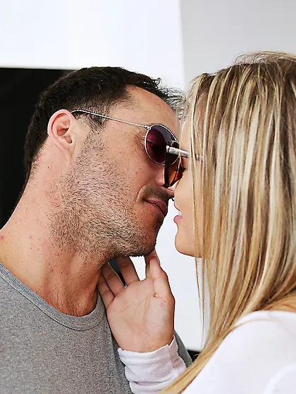 Alluring teenage model is always eager to misbehave.  She rides a