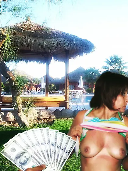 Adriana flashing tits