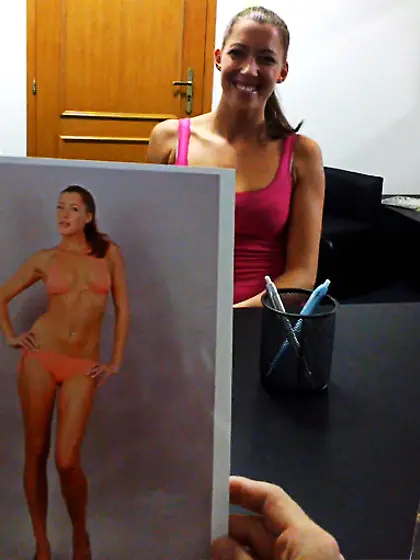 Brunette doll black top