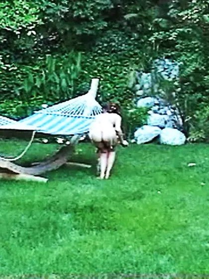 Bitch with large tits enjoys a cigarette...