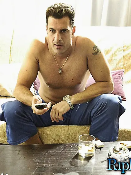 Poor blonde clothes ripped