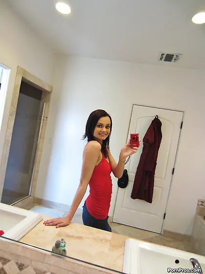 Skinny teen chick in sexy stockings wants some nasty fun with he