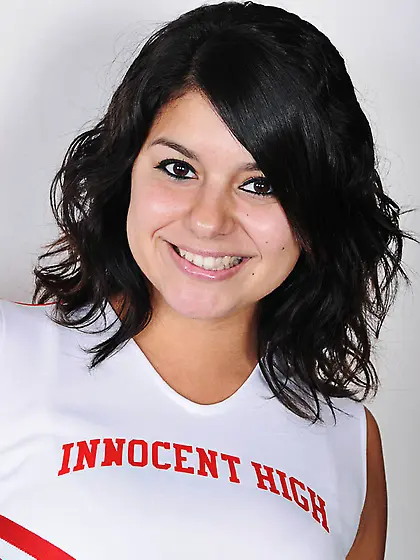 Innocent brunette cheerleader nice