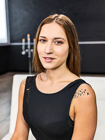 As she starts to tease sensually,  we fall in love with her pussy