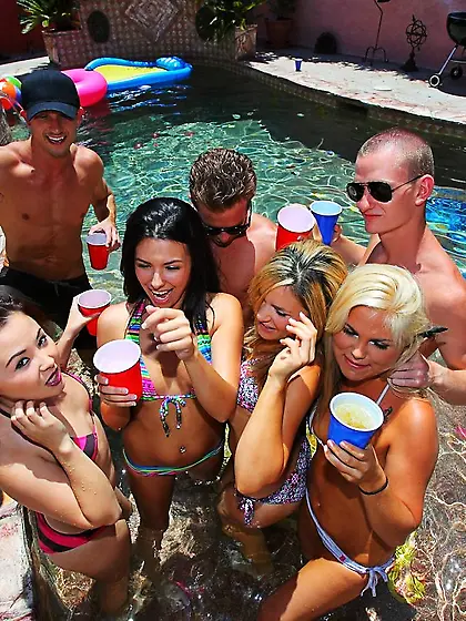 Lusty teen Chelsea Heart is enjoying the drunk sex party in the